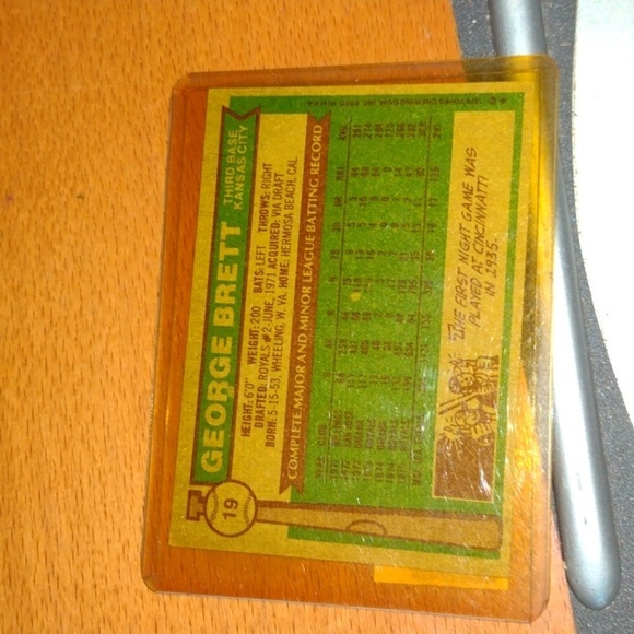 George Brett Rookie BB Card - Picture 2 of 2